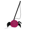 Peluche araignée pour chat avec canne à pêche