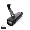 Torche rechargeable par USB avec manivelle en plastique RCS
