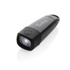 Torche rechargeable par USB avec manivelle en plastique RCS