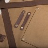 Tablier en toile enduite et cuir