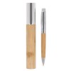 Stylo-bille en métal bambou dans un tube