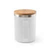 LAUDA. Mug en acier inoxydable recyclé à 90% avec couvercle en bambou 420 mL