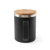 LAUDA. Mug en acier inoxydable recyclé à 90% avec couvercle en bambou 420 mL