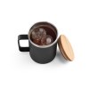 LAUDA. Mug en acier inoxydable recyclé à 90% avec couvercle en bambou 420 mL