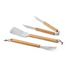 Set barbecue Turner bambou,mallette: pince, fourchette et spatule