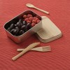 Boîte repas Warhol rInox 740 ml, couvercle et couverts en bambou