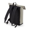 Sac à dos avec rabat roll-top en polyuréthane mat