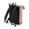 Sac à dos avec rabat roll-top en polyuréthane mat