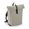Sac à dos avec rabat roll-top en polyuréthane mat