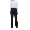 Pantalon à taille mi-haute avec cordon de serrage pour femme