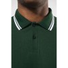 Polo homme manches courtes à liserés contrastés