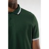 Polo homme manches courtes à liserés contrastés