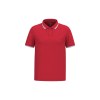 Polo homme manches courtes à liserés contrastés