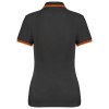 Polo femme manches courtes à liserés contrastés