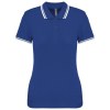 Polo femme manches courtes à liserés contrastés