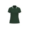 Polo femme manches courtes à liserés contrastés
