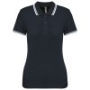 Polo femme manches courtes à liserés contrastés