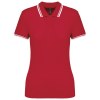 Polo femme manches courtes à liserés contrastés