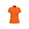 Polo femme manches courtes à liserés contrastés