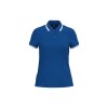 Polo femme manches courtes à liserés contrastés