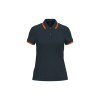 Polo femme manches courtes à liserés contrastés