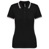 Polo femme manches courtes à liserés contrastés