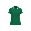 Polo femme manches courtes à liserés contrastés