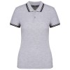 Polo femme manches courtes à liserés contrastés