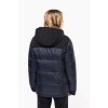 Parka matelassée à capuche bi-ton unisexe