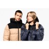 Parka matelassée à capuche bi-ton unisexe
