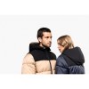 Parka matelassée à capuche bi-ton unisexe