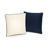Housse de coussin à bord passepoilé