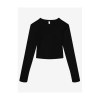 Tee-shirt court manches longues femme