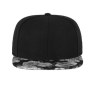 Casquette 6 pans impression rose sur la visière