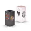 PENDULETTE AVEC POT A CRAYONS ET THERMOMETRE, HORLOGE DE BUREAU