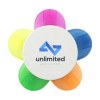 Marqueur en forme de fleur avec 5 couleurs fluorescentes différentes