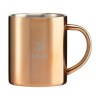 Mug poli à double paroi en acier inoxydable recyclé