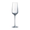 Flûte à champagne fin et classe, en verre de cristal clair