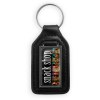 Porte-clés similicuir forme rectangle rukc10 - puht logo doming