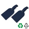 Petite étiquette à bagage avec volet en rPET
