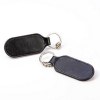 Porte-clé losange uni upcycling en cuir