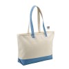 Grand sac shopping double zippe bi-couleur 630grs coton