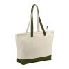 Grand sac shopping double zippe bi-couleur 630grs coton
