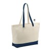 Grand sac shopping double zippe bi-couleur 630grs coton