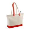 Grand sac shopping double zippe bi-couleur 630grs coton
