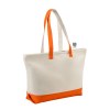Grand sac shopping double zippe bi-couleur 630grs coton