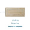 Batterie solaire bambou rétroéclairée - 10 000 mAh