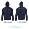 Sweat à capuche zippé GRADUATE ZOODIE - Bleu Marine 3XL