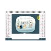 Chevalet standard 7 feuillets l humour au travail 2025 marquage quadri - avec plaque feuillets repositionnables