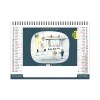 Chevalet standard 7 feuillets l humour au travail 2025 marquage quadri - avec plaque feuillets repositionnables